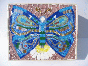 Doboz pillangó mozaik mitával