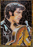 Elvis Presley 1. 46cm x 66cm üvegmozaik portré