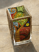 Üvegváza mozaik borítással